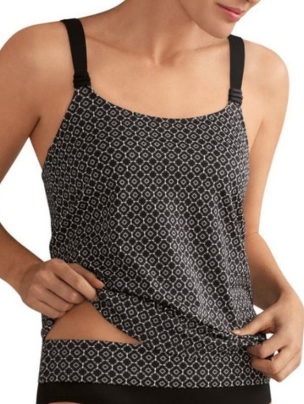 Amoena Black And White Tankini